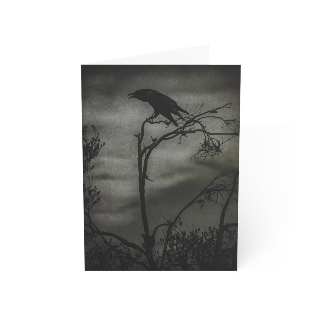 mysterious raven-greeting card-front.jpg - Val Weston Photographic Art mysterious raven greeting card front