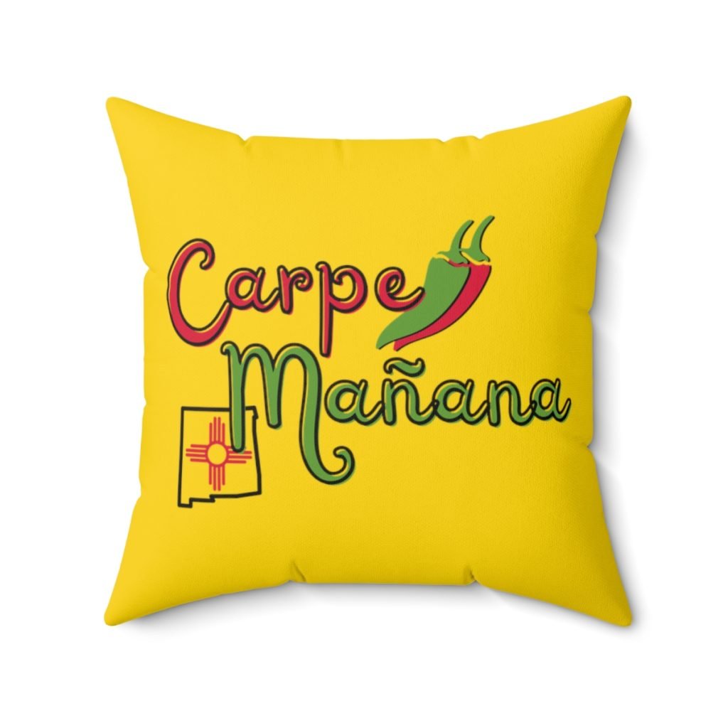 carpe mañana square pillow 20x20 front view