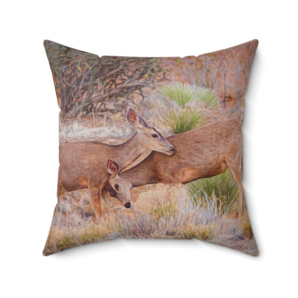 gila hermanas square pillow 20x20 back view