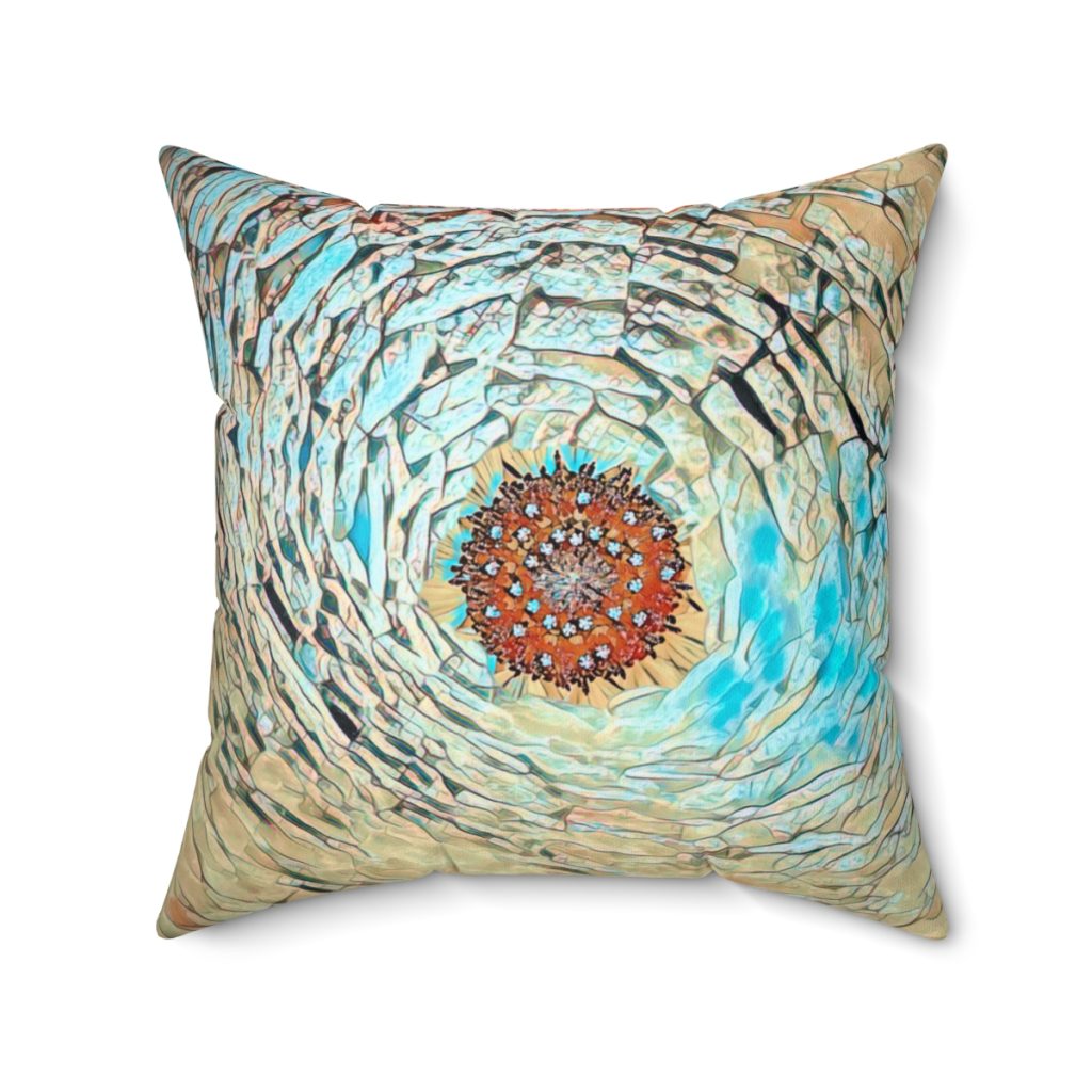 stone abyss square pillow 20x20 front view