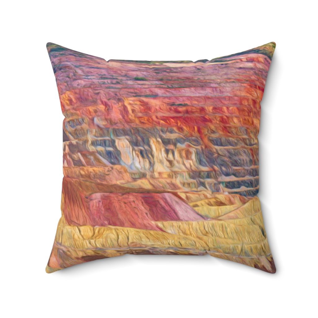 flight of strata square pillow 20x20 front view