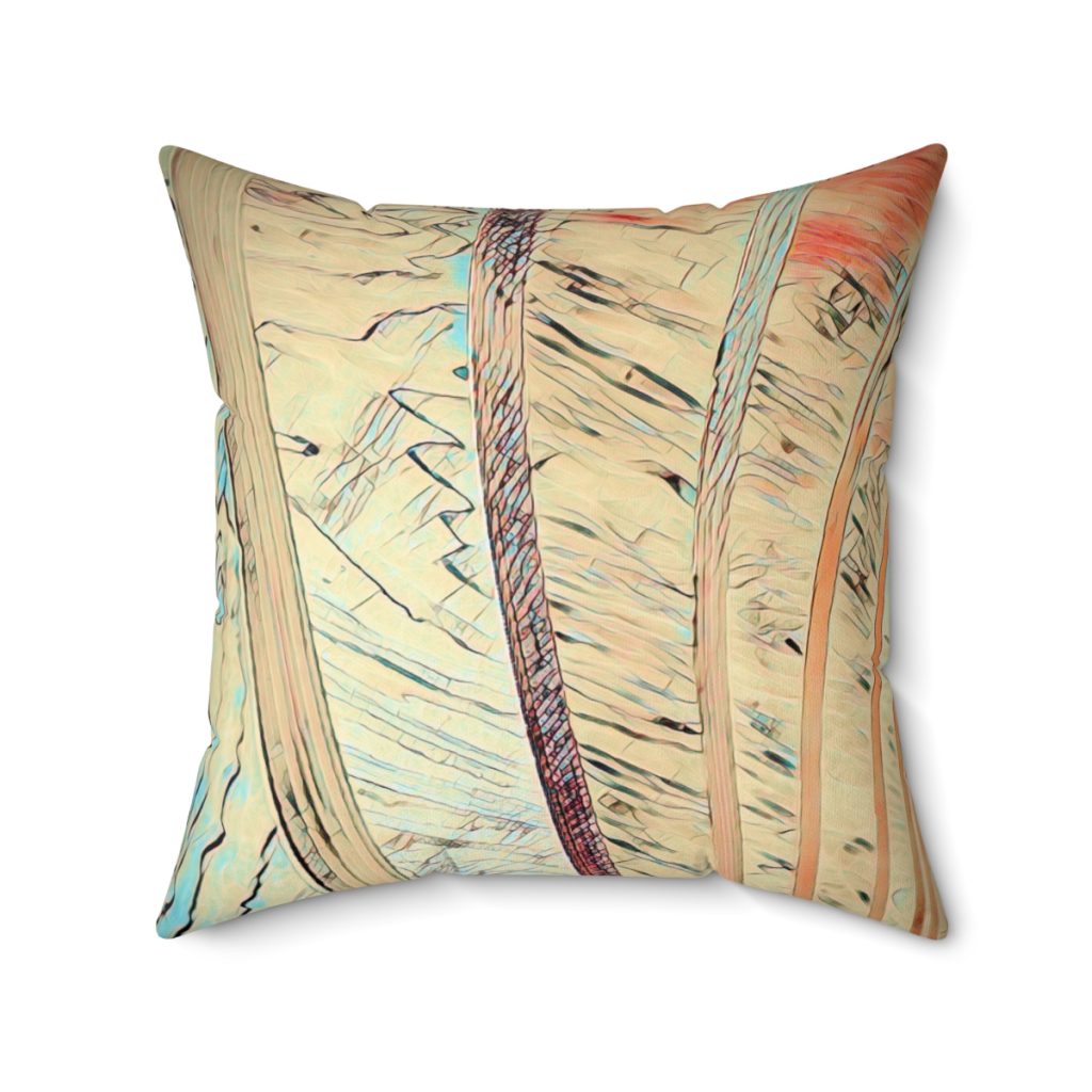 wooden saves square pillow 20x20 back view