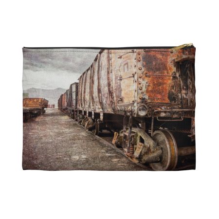 abandoned railcars pouch front view