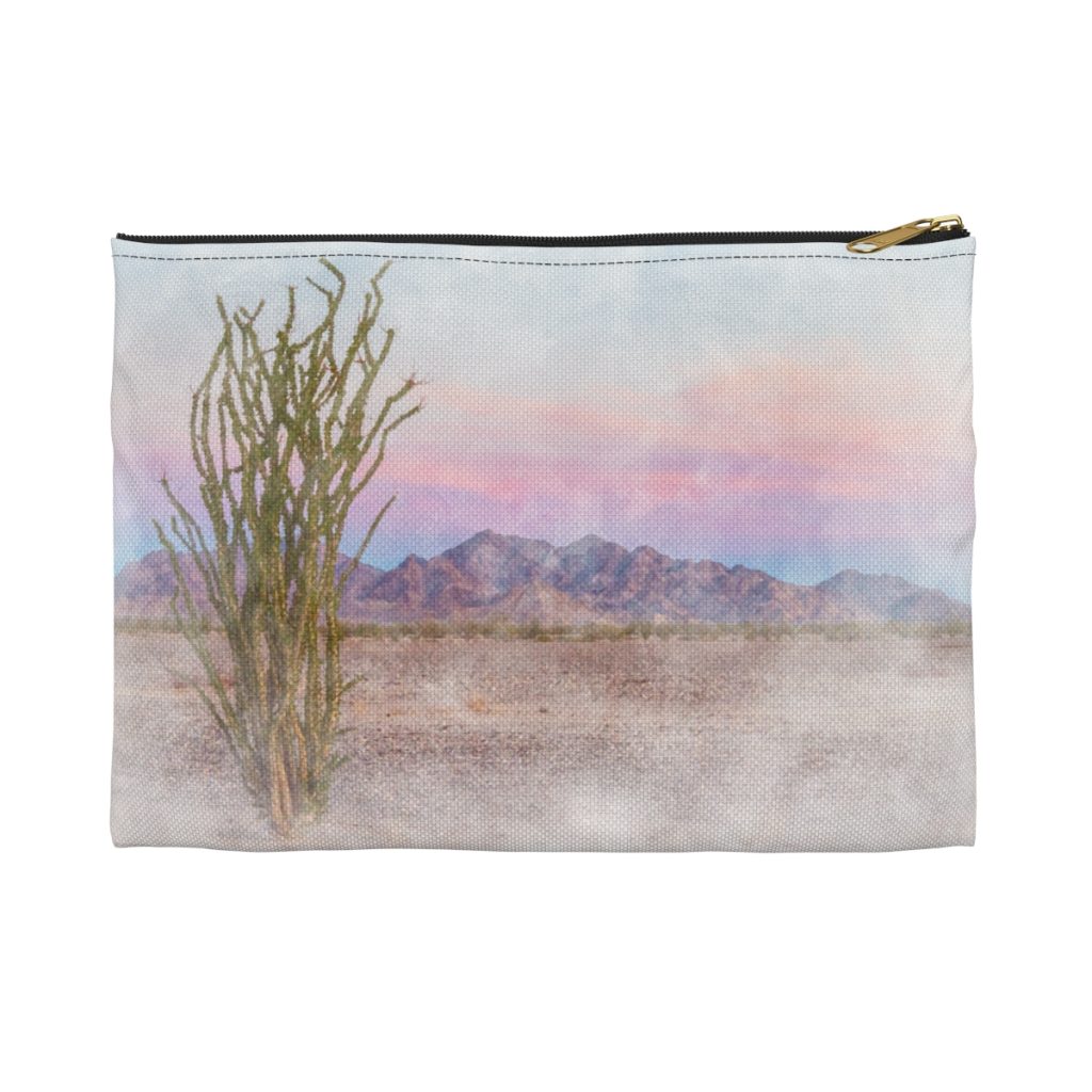ocotillo sunset pouch front view