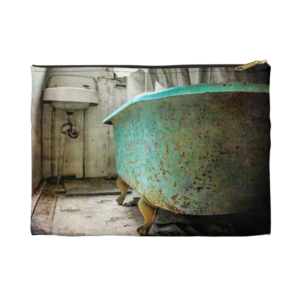 abandoned bathtub pouch front view
