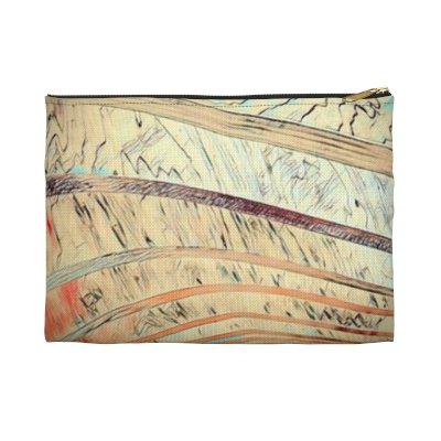 wooden waves pouch front view