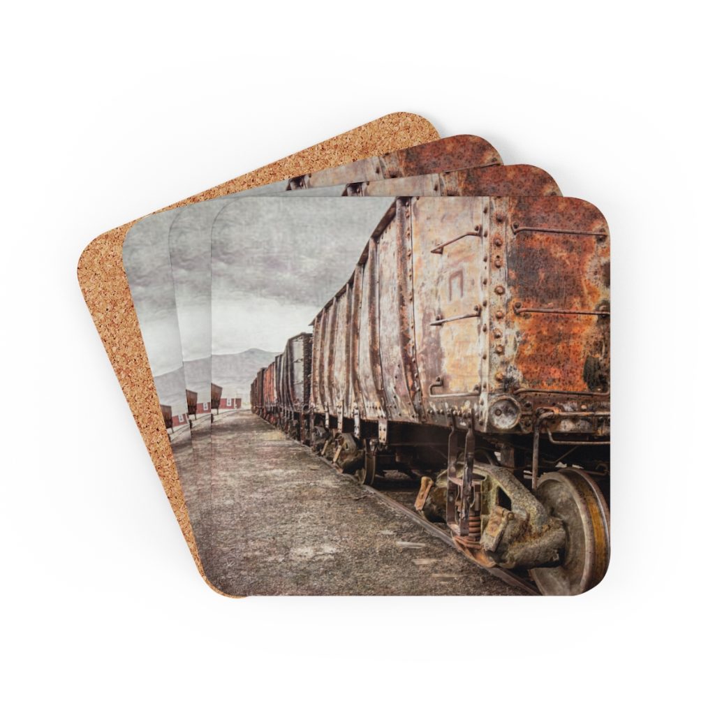 abandoned railcars coaster set