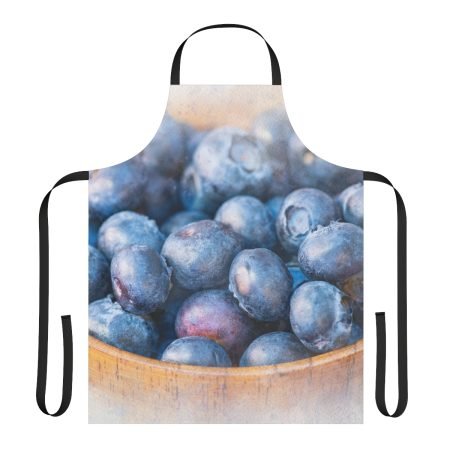 bowl of blueberries apron front view