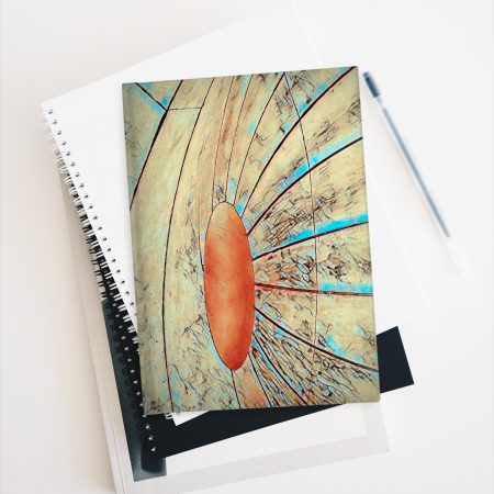 Solar Wind hardcover journal on stack of books