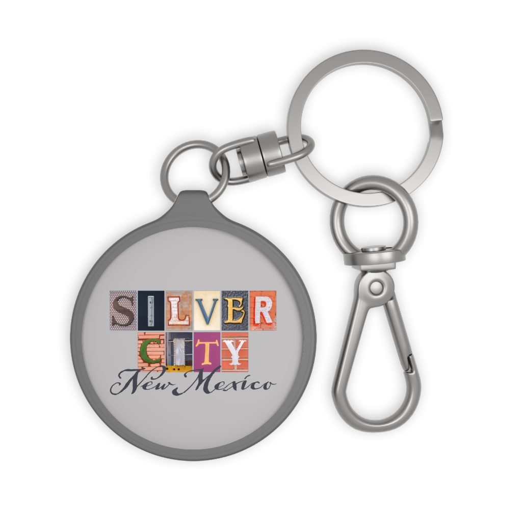 silver city signs key ring front view