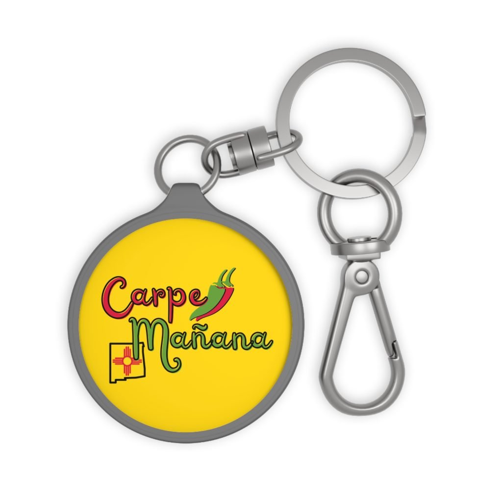 carpe mañana-key ring-front - Val Weston Photographic Art carpe mañana key ring front view