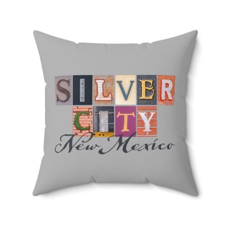 Silver City Signs Square Pillow