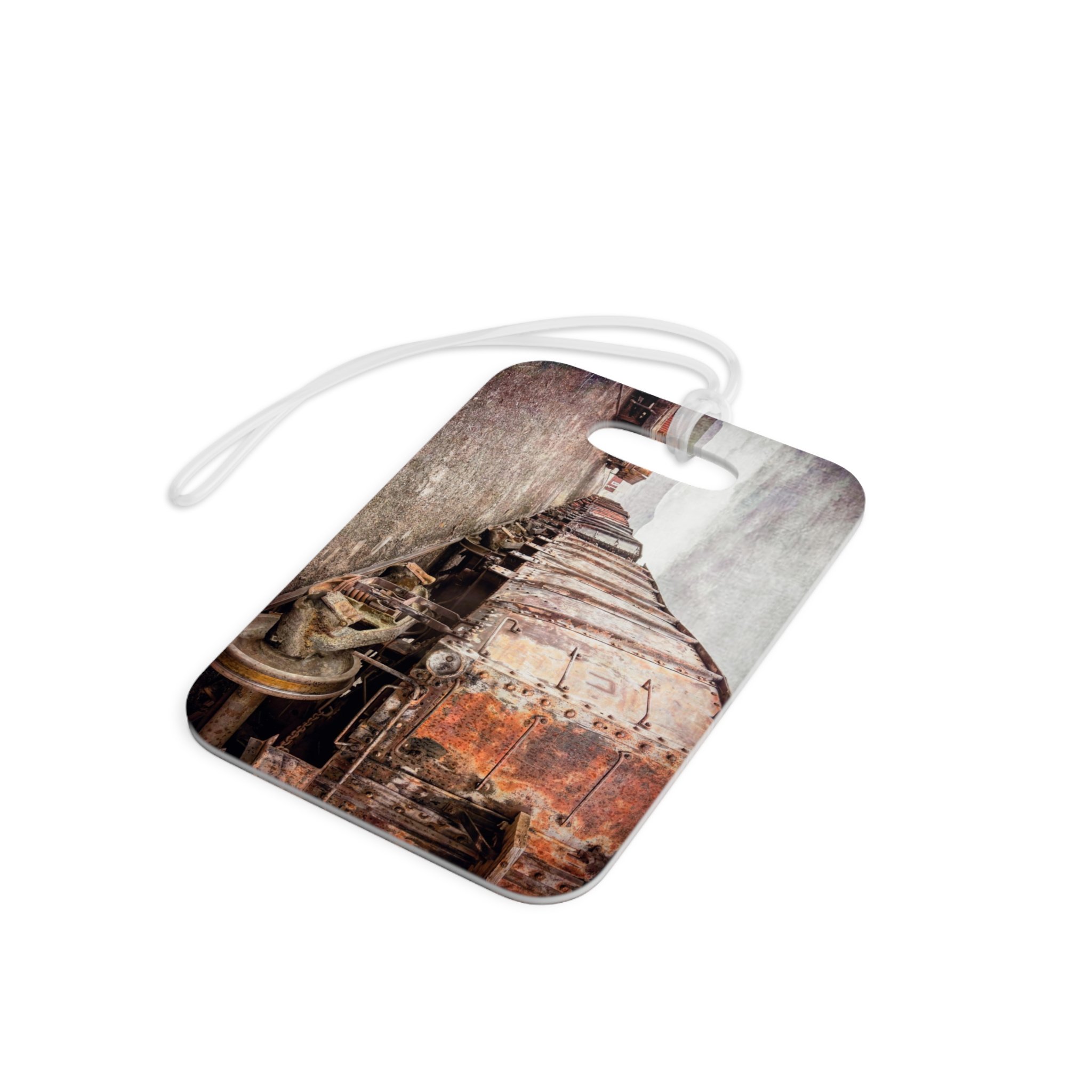 abandoned railcars-bag tag-side - Val Weston Photographic Art abandoned railcars bag tag side view