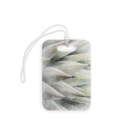 agave watercolor bag tag front view