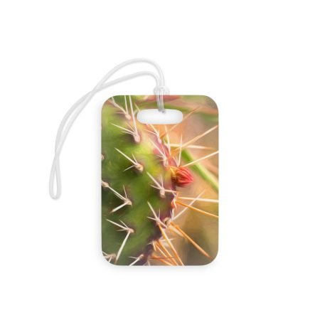 cactus bud bag tag front view