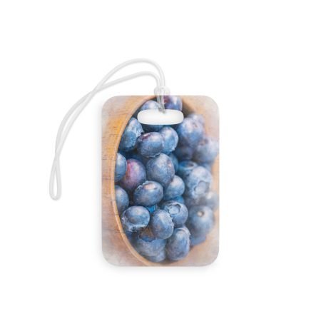 bowl of blueberries bag tag front view