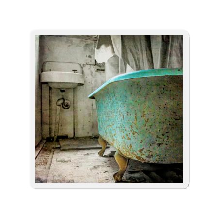 Abandoned Bathtub die-cut magnet