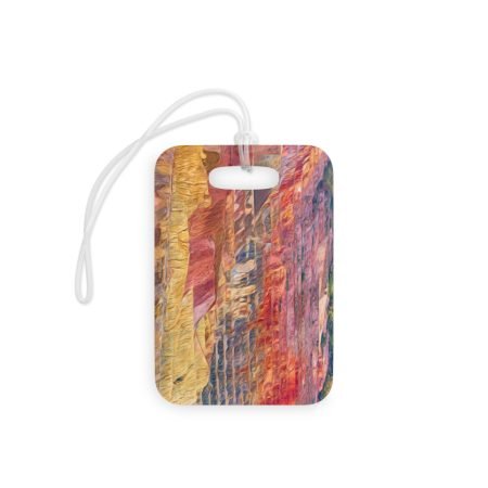 Flight of Strata bag tag front view