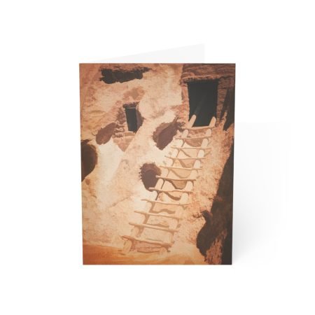 Cliff Dwellings Ladder Greeting Cards