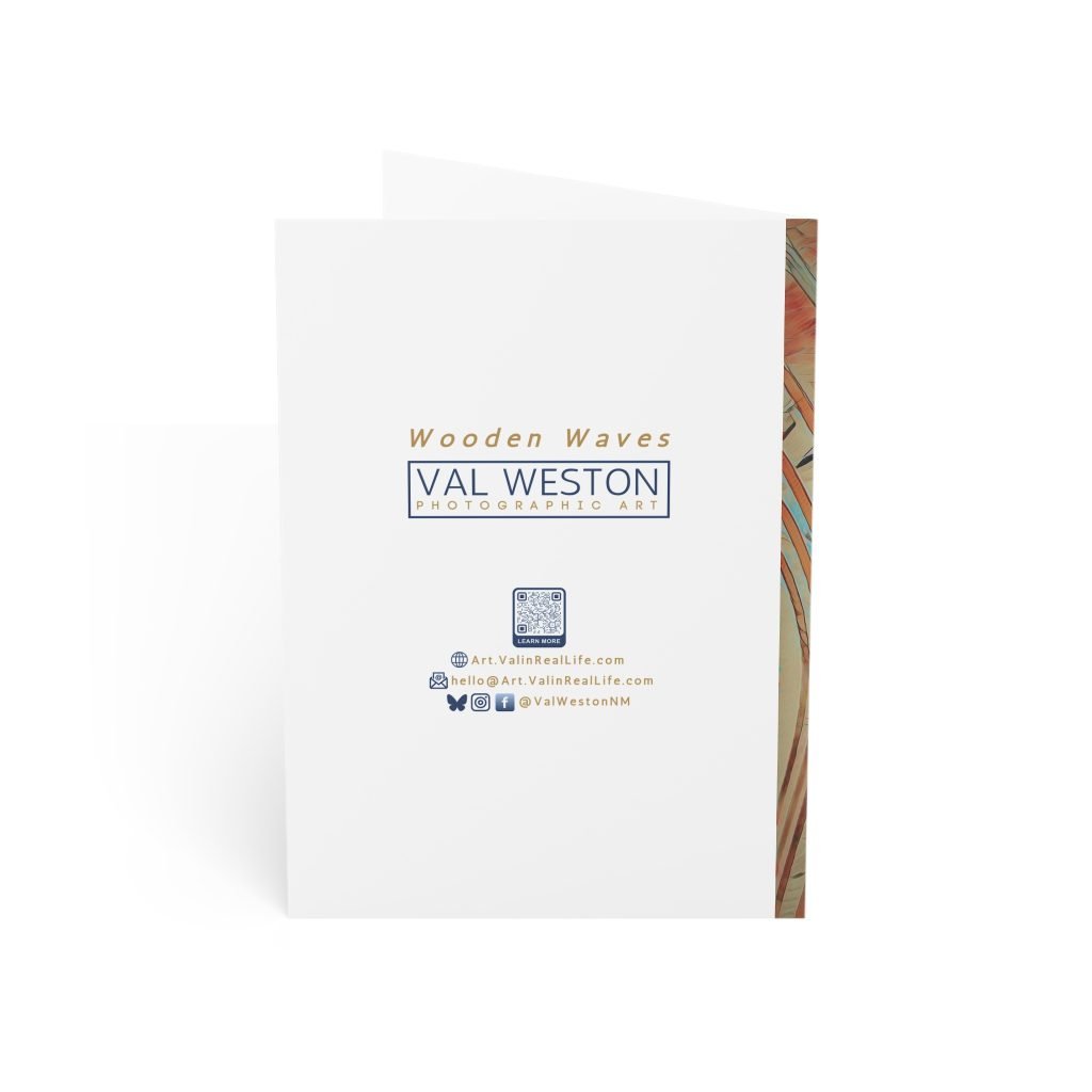 Wooden Waves greeting card back