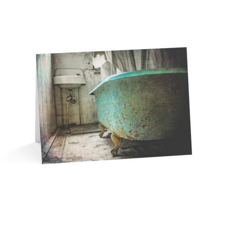 Abandoned Bathtub Greeting Cards